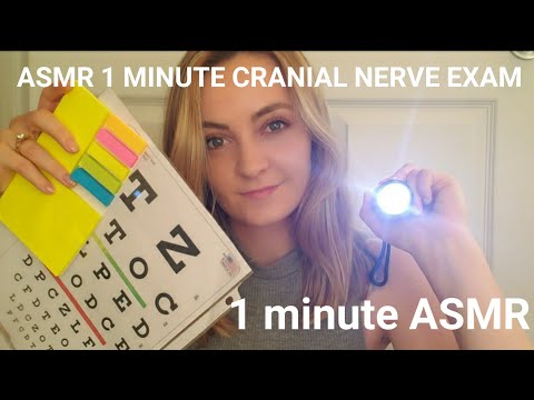 ASMR ONE MINUTE CHAOTIC CRANIAL NERVE EXAM (1 MINUTE ASMR)