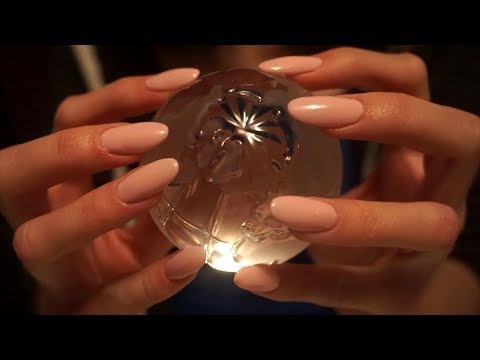 ASMR Scratching on Textured Glass with Acrylic Nails Part Two [No Talking]