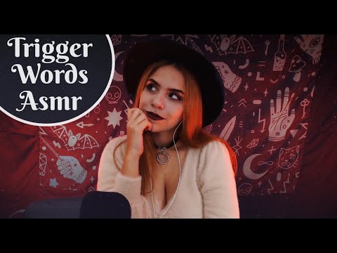 ASMR trigger words to make you sleep, sweetie 🖤 (Tapping, whispering, mic scratching)