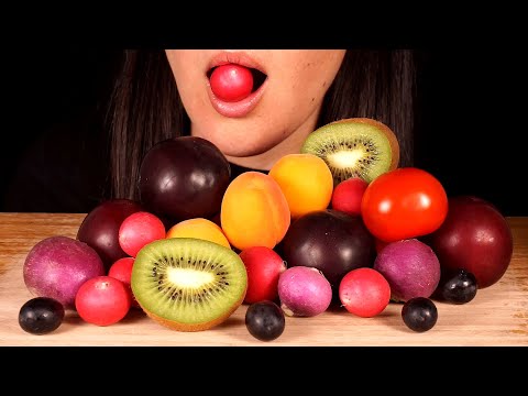 ASMR Round Fruits & Veggies (No Talking)