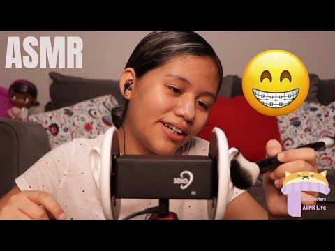 ASMR Ear Brushing and New Braces! | 3Dio Mic Binaural Sounds 😎