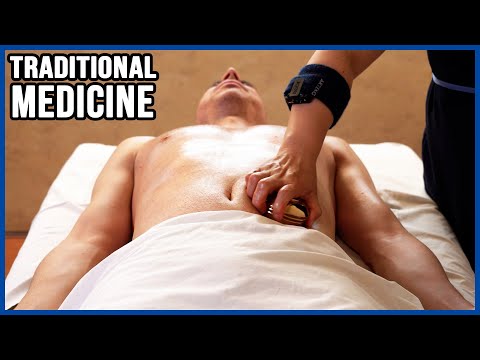TRADITIONAL MEDICINE BELLY and CHEST MASSAGE with NEEDLES and GOLD rings | ASMR VIDEO