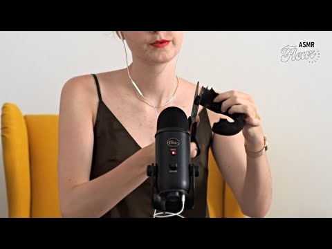 ASMR Destroying my blue yeti mic cover for tingles | cutting sounds  (no talking)
