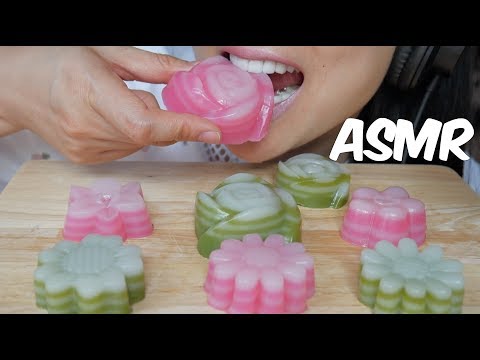 ASMR ขนมชั้น Thai Layer Sweet CAKE (Soft Squishy EATING SOUNDS) NO TALKING | SAS-ASMR