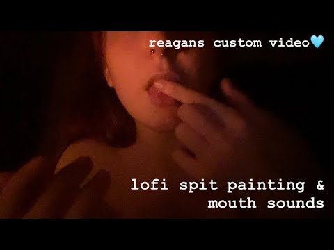 asmr | lofi spit painting & mouth sounds (reagans custom🩷)