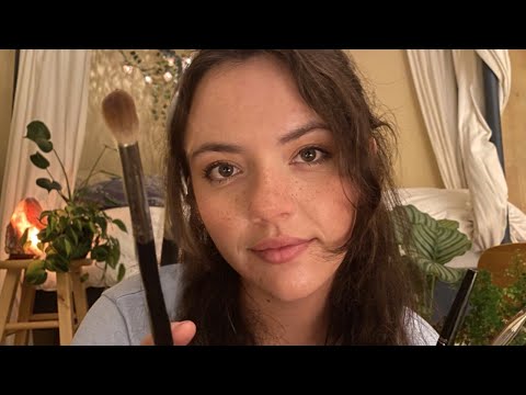 Cozy Makeup Roleplay ASMR | Freckles and Eyes!