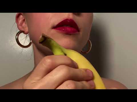 ASMR-Food Porn Banana and Passionfruit Eating Video