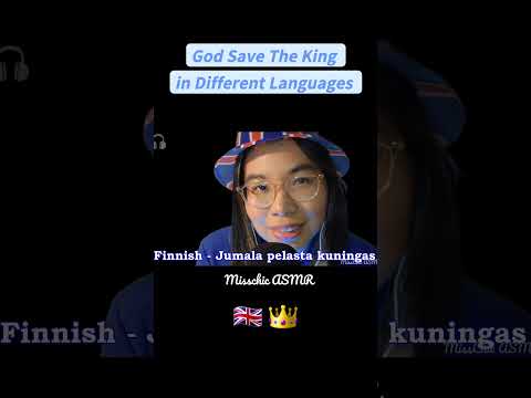 ASMR GOD SAVE THE KING IN DIFFERENT LANGUAGES (Soft Speaking) 👑🇬🇧 #shorts