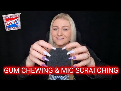 ASMR GUM CHEWING & MIC SCRATCHING SOUNDS (NO TALKING1)
