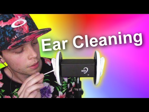 ASMR Relaxing Ear Cleaning 3Dio | ear picking, q-tips, cotton pads, latex gloves, whispering