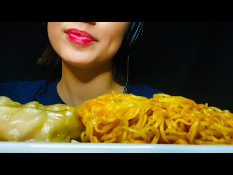 Kayy ASMR|SPICY NOODLES AND CHICKEN DUMPLINGS|Eating Sounds|(No Talking)