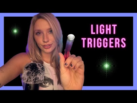 ASMR Light Triggers ✨ face brushing | "go to sleep" | snipping negative energy