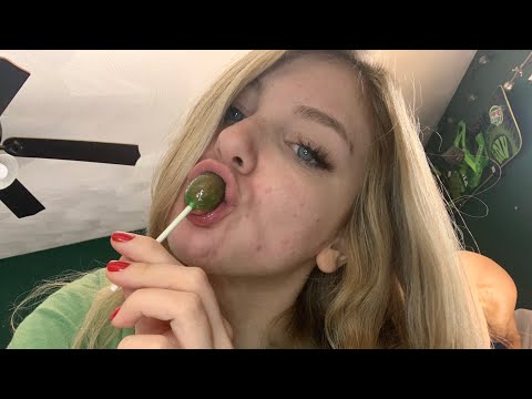 ASMR TINGLY LOLLIPOP LICKING AND WHISPER RAMBLES 🍭👅