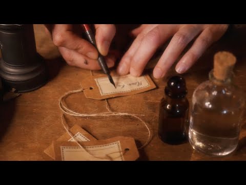 The Apothecary Shop's New Stock | Cinematic ASMR (no talking, paper, dried herbs, glass sounds)