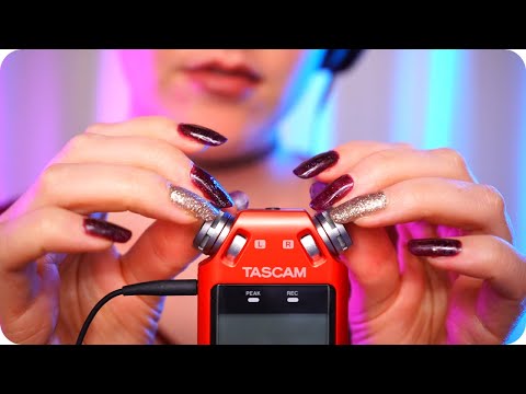 ASMR Tascam Mic Tapping w/ Scratching ✨ Tingly Deep Ear Sounds (No Talking)