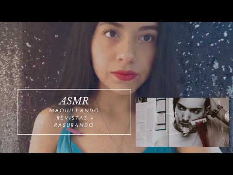 ASMR/ Maquillando y rasurando revistas 😳/ Sonidos relajantes/ Andrea ASMR 🦋
