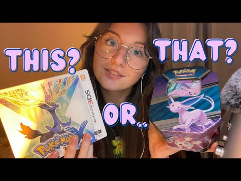 ASMR This or that?- Pokémon edition🐉 (tapping, scratching, mouth sounds, hand sounds)