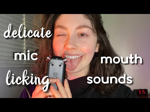 ASMR | TASCAM MIC LICKING with wet MOUTH SOUNDS and breaths