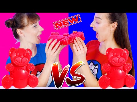 ASMR Eating Only Blue Candy VS Pink Candy Race Mukbang
