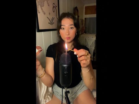 playing with fire ASMR (matches, follow the light)