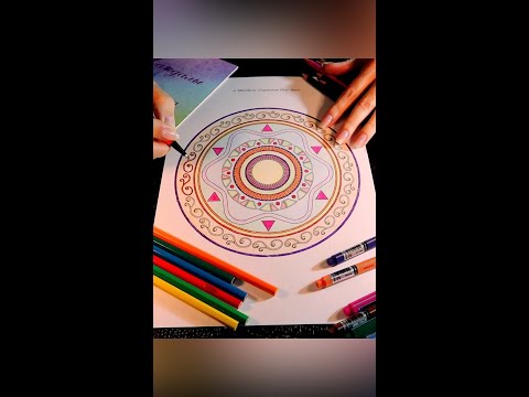 ASMR Whisper Meditation 🌟 Mandala coloring #shorts
