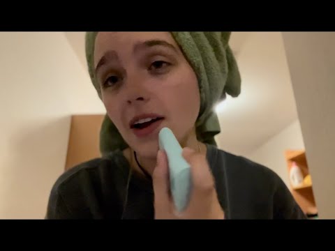 asmr doing my own skincare + haircare personal attention (uncut asmr) iphone quality