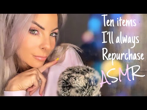 ASMR For Sleep | 10 Items / Products I Will ALWAYS Repurchase | Whisper With Natural Mouth Sounds