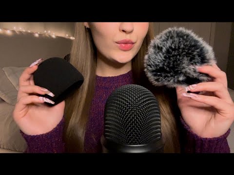 ASMR Mic Scratching & Tapping With Bare Mic, Foam, & Fluffy cover + Mic Base