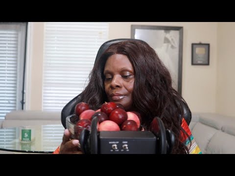Peaches & Plums ASMR Eating Sounds