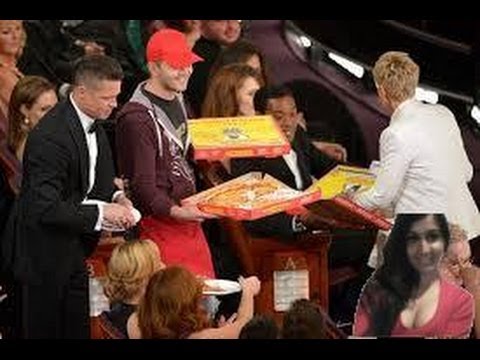 Ellen DeGeneres Loves  Pizza  So She Orders Pizza At The Oscars 2014 ?! - video review