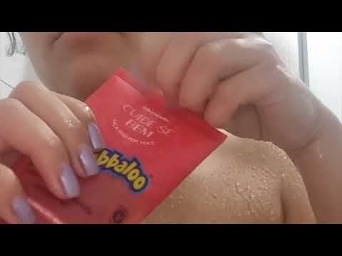 Asmr take a shower with me, soap sound, water sounds, tapping and mouth sounds