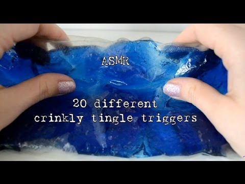 ASMR 20 Different Crinkly Tingle Trigger Items . Soothing Sounds for Relaxation & Sleep