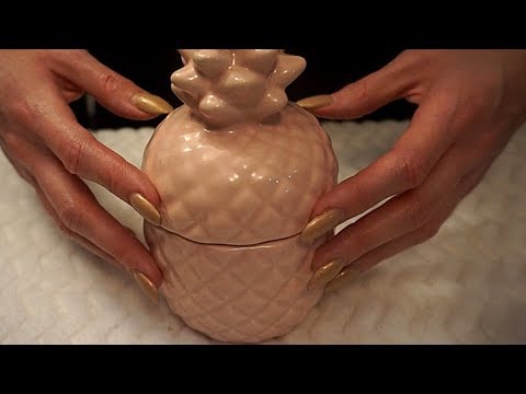 ASMR Scratching & Tapping Textured Glass Candles