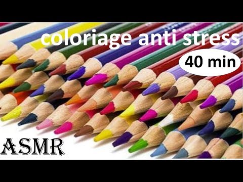 {ASMR} Coloriage détente 40 min avec crayons Zenacolor