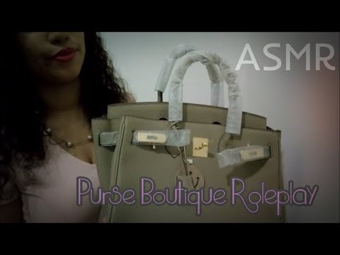 [ASMR] 👜Purse Boutique Roleplay | Leather Sounds, Tapping, Scratching, Zipper Sounds, Soft Spoken