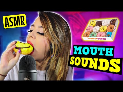 👅 ASMR MOUTH SOUNDS ear eating DONUTS no TALKING to SLEEP 🤤