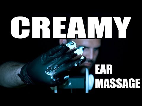 ASMR CREAMY Ear Massage With Gloves (w/ Ear Tapping, Ear Cupping, Gloves Sounds)