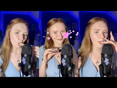 ASMR💆tingly mouth sounds,affirmations,tapping, spit painting, eat your face 🍯