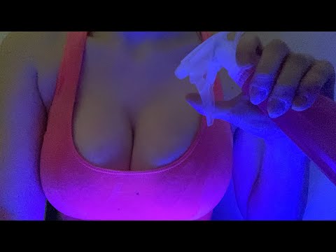 ASMR Water Sprinkles on Chest - No Talking 😱 Water Sounds, Tapping, Scratching