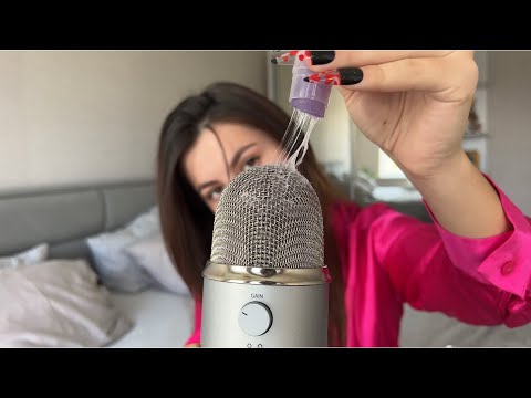 Asmr 100 Triggers on Microphone - 10 Minutes🧠no talking🤫tingly triggers(glue, tapping, scratching)
