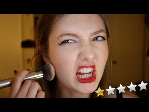 ASMR Worst Reviewed Makeup Artist (Personal Attention, Chewing Gum, Visuals)