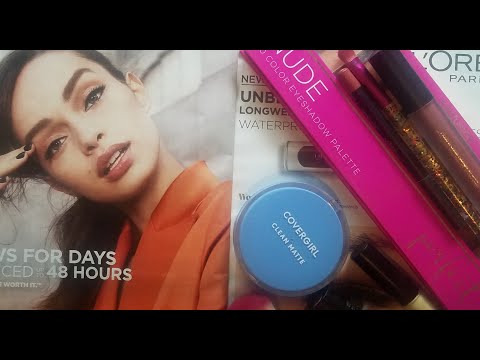 ASMR- Applying Makeup to a Magazine (soft-spoken )
