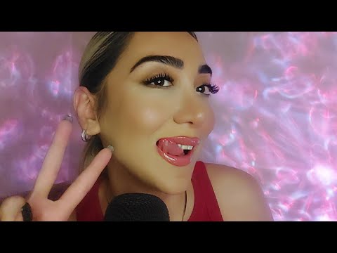 ASMR Upclose breathy and clicky mouth Sound and Tracing your face