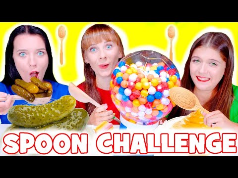 ASMR Big Spoon VS Medium Spoon VS Small Spoon Food Challenge