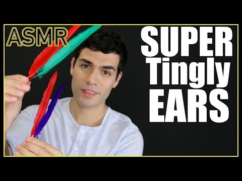 ASMR - SUPER TINGLY FEATHERS! | EAR Personal Attention (Male Whisper Feather for Sleep & Relaxation)