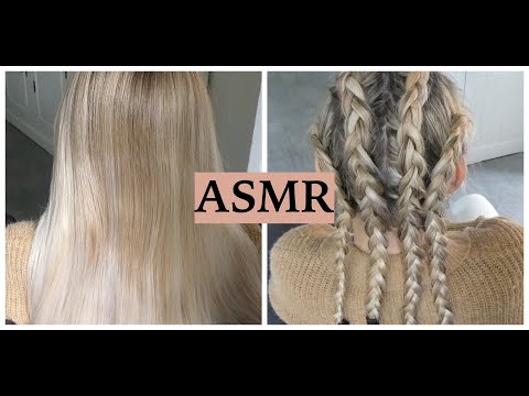 ASMR Attempting To Make Cornrows (Relaxing Hair Styling, Hair Play & Hair Brushing, No Talking)
