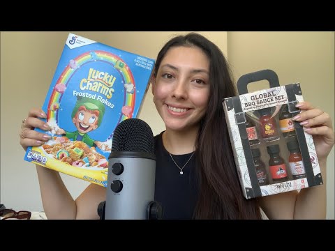 ASMR Unboxing My Click Frenzy Catch Order ~ Tapping, Tracing, Chewing Boba Sounds | Whispered