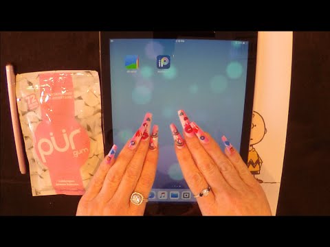 ASMR Gum Chewing Draw With Me On iPad |CharlieBrown| Whispered