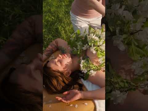 Natural beauty and asmr relaxing belly massage