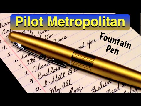 Pilot Metropolitan Fountain Pen in Gold - Pen ASMR